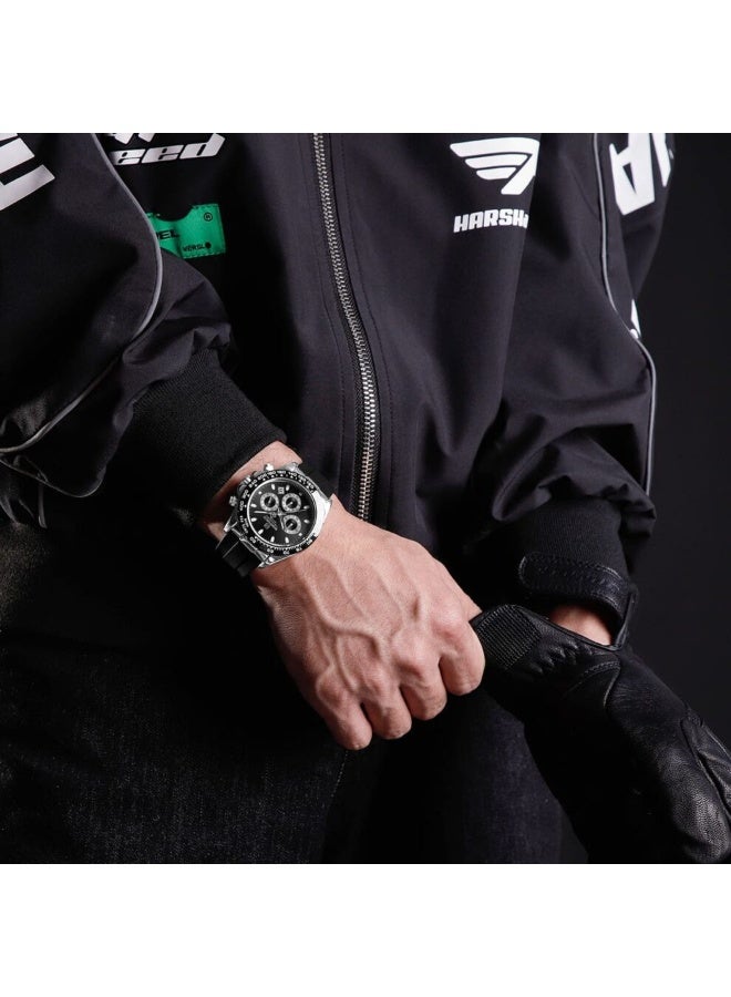 Naviforce Men’s Watch NF8054-S-B-B – Black Dial with Silicone Rubber Strap - Image 5